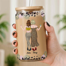 Load image into Gallery viewer, Personalized Clear Glass Can Custom Art Best Friend Gift
