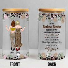 Load image into Gallery viewer, Personalized Clear Glass Can Custom Art Best Friend Gift
