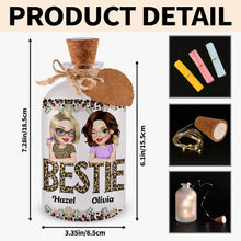 Load image into Gallery viewer, Personalized Frosted Glass Bottle Light Custom Bestie Gift
