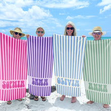 Load image into Gallery viewer, Personalized Microfiber Beach Towel Custom Name Gift for Her

