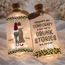 Load image into Gallery viewer, Personalized Short Bottle Light Best Friend Gift Leopard Print
