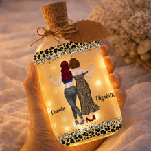 Load image into Gallery viewer, Personalized Short Bottle Light Best Friend Gift Leopard Print
