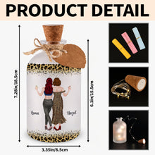 Load image into Gallery viewer, Personalized Short Bottle Light Best Friend Gift Leopard Print
