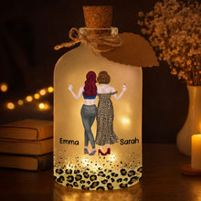 Load image into Gallery viewer, Personalized Frosted Glass Bottle Light Best Friend Gift
