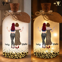 Load image into Gallery viewer, Personalized Frosted Glass Bottle Light Best Friend Gift
