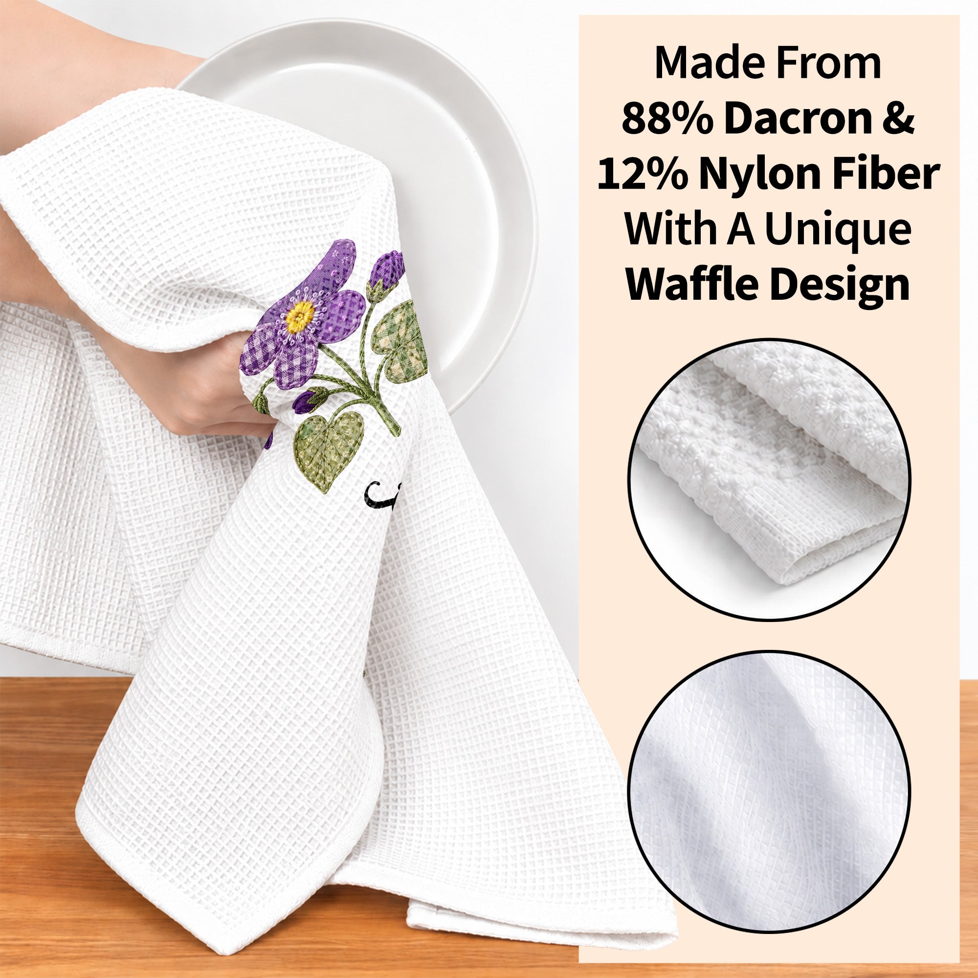 Personalized Kitchen Towel Custom Name Gift for Best Friend