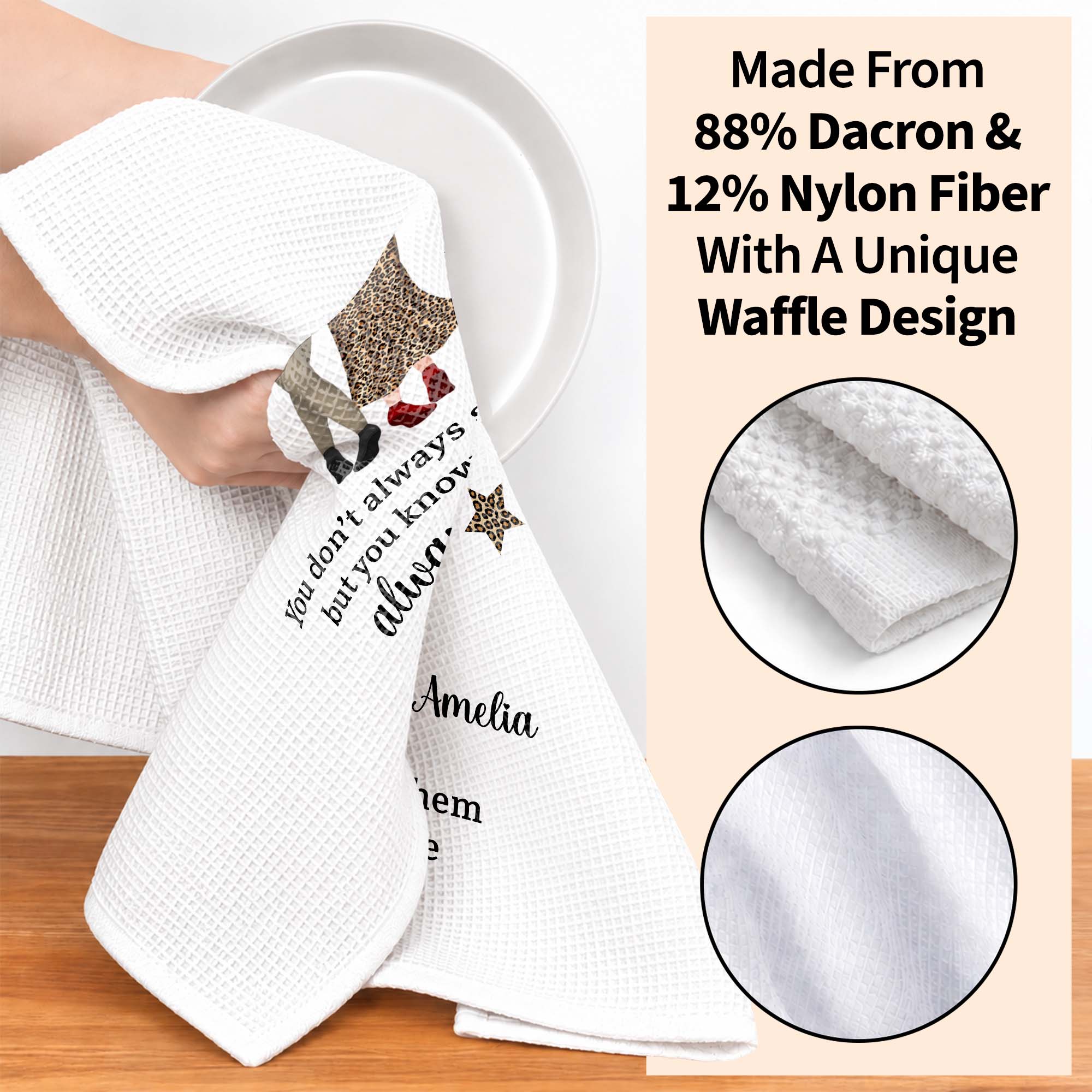 Personalized Kitchen Towel for Best Friends with Custom Design