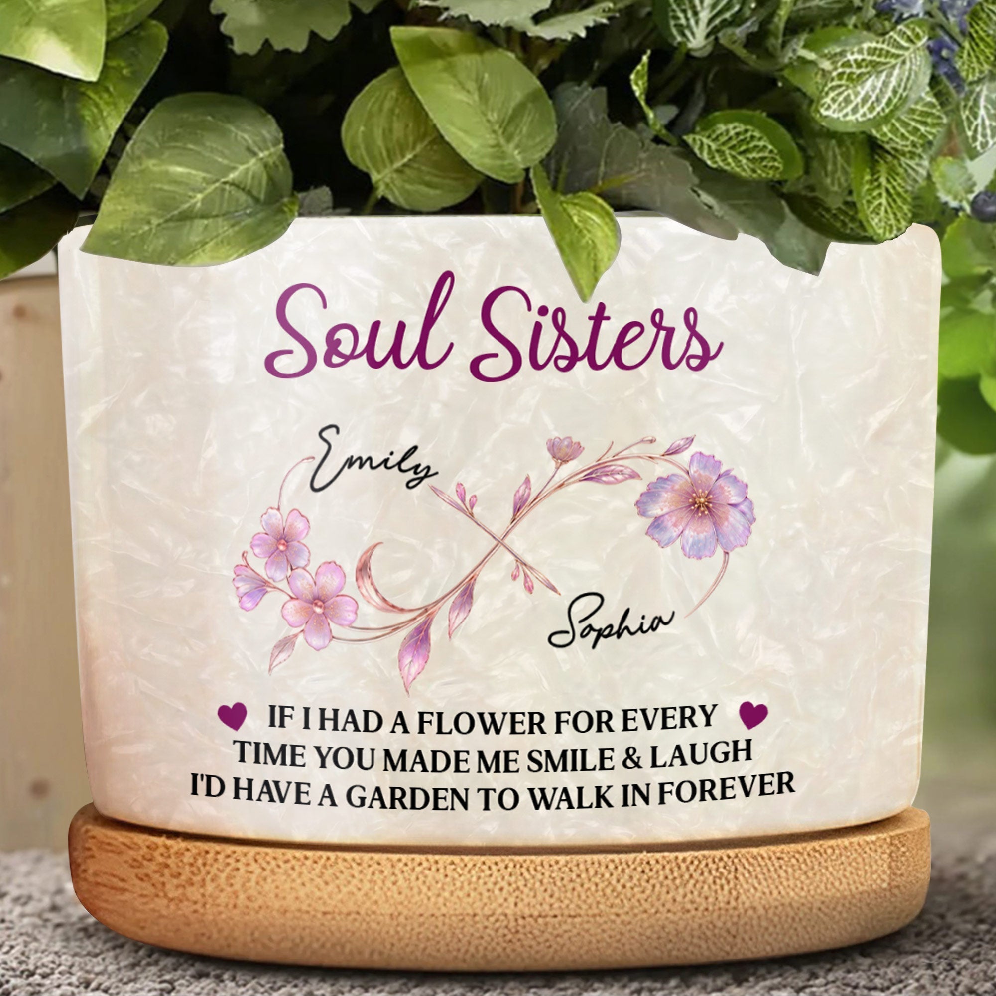 Personalized Ceramic Plant Pot Custom Gift for Best Friend