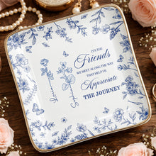 Load image into Gallery viewer, Personalized Birth Month Flowers Jewelry Dish Custom Gift for Friends
