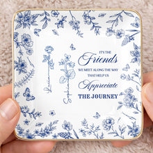 Load image into Gallery viewer, Personalized Birth Month Flowers Jewelry Dish Custom Gift for Friends
