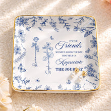 Load image into Gallery viewer, Personalized Birth Month Flowers Jewelry Dish Custom Gift for Friends
