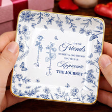 Load image into Gallery viewer, Personalized Birth Month Flowers Jewelry Dish Custom Gift for Friends
