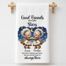Load image into Gallery viewer, Personalized Kitchen Towel Best Friend Gift with Leopard Print
