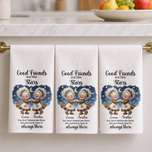 Load image into Gallery viewer, Personalized Kitchen Towel Best Friend Gift with Leopard Print
