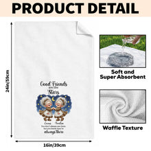 Load image into Gallery viewer, Personalized Kitchen Towel Best Friend Gift with Leopard Print
