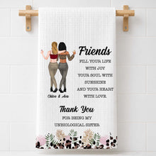 Load image into Gallery viewer, Personalized Kitchen Towel Best Friend Gift Unbiological Sister

