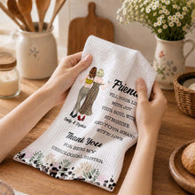 Load image into Gallery viewer, Personalized Kitchen Towel Best Friend Gift Unbiological Sister
