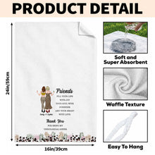 Load image into Gallery viewer, Personalized Kitchen Towel Best Friend Gift Unbiological Sister
