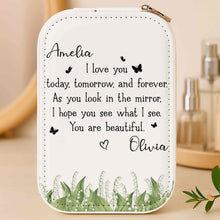 Load image into Gallery viewer, Personalized Jewelry Box with LED Mirror Custom Name Gift for Mom
