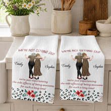 Load image into Gallery viewer, Personalized Leopard Print Kitchen Towel Best Friend Gift
