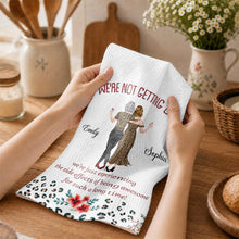 Load image into Gallery viewer, Personalized Leopard Print Kitchen Towel Best Friend Gift
