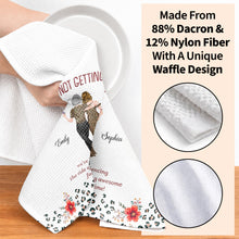 Load image into Gallery viewer, Personalized Leopard Print Kitchen Towel Best Friend Gift
