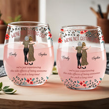 Load image into Gallery viewer, Personalized Stemless Wine Glass Custom BFF Gift Unique Design
