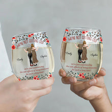 Load image into Gallery viewer, Personalized Stemless Wine Glass Custom BFF Gift Unique Design
