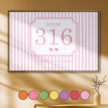 Load image into Gallery viewer, Personalized Dorm Room Poster Custom Name Hearts Stripes
