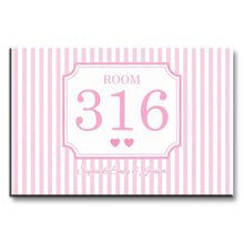 Load image into Gallery viewer, Personalized Dorm Room Poster Custom Name Hearts Stripes

