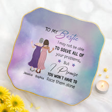 Load image into Gallery viewer, Personalized Lace Jewelry Dish Custom Name Gift for Bestie
