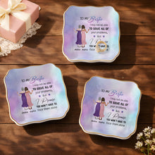 Load image into Gallery viewer, Personalized Lace Jewelry Dish Custom Name Gift for Bestie
