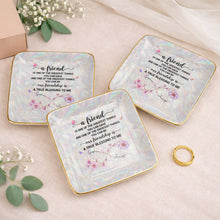 Load image into Gallery viewer, Personalized Infinity Flower Jewelry Dish Custom Name Gift for Friends
