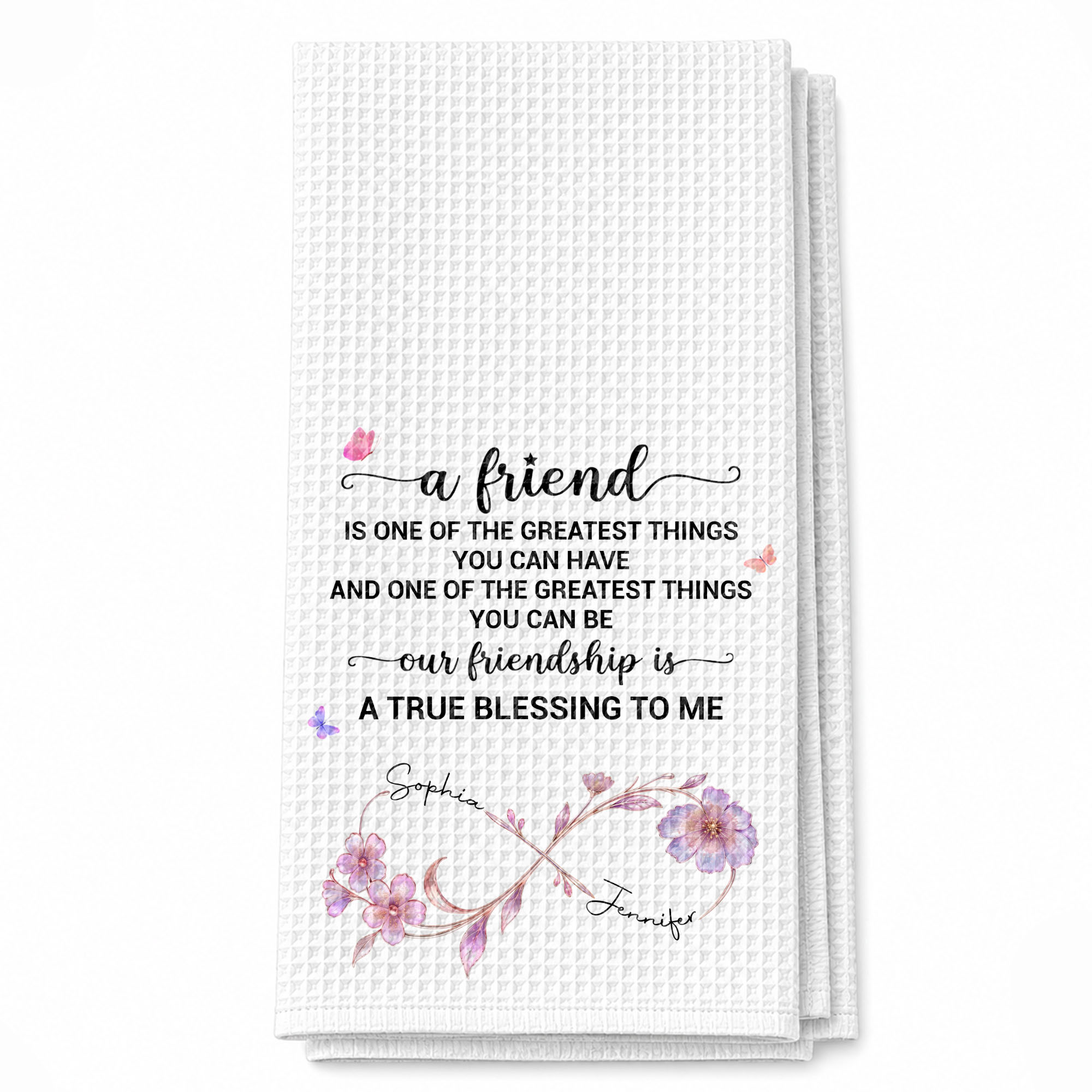 Personalized Kitchen Towel Custom Name Gift for Best Friend