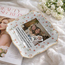 Load image into Gallery viewer, Personalized Lace Jewelry Dish Custom Photo Gift for Best Friend

