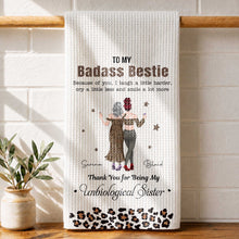 Load image into Gallery viewer, Personalized Leopard Print Kitchen Towel Custom Gift for Best Friend
