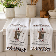 Load image into Gallery viewer, Personalized Leopard Print Kitchen Towel Custom Gift for Best Friend

