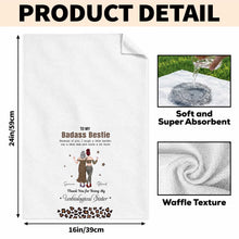 Load image into Gallery viewer, Personalized Leopard Print Kitchen Towel Custom Gift for Best Friend

