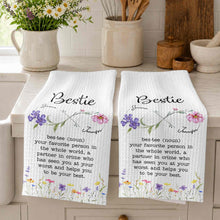 Load image into Gallery viewer, Personalized Kitchen Towel Custom Bestie Definition Gift
