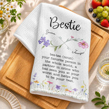 Load image into Gallery viewer, Personalized Kitchen Towel Custom Bestie Definition Gift

