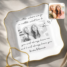 Load image into Gallery viewer, Personalized Lace Square Jewelry Dish Custom Name Gift for Best Friends
