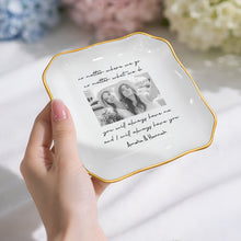 Load image into Gallery viewer, Personalized Lace Square Jewelry Dish Custom Name Gift for Best Friends

