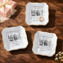 Load image into Gallery viewer, Personalized Lace Square Jewelry Dish Custom Name Gift for Best Friends
