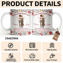 Load image into Gallery viewer, Personalized Best Friend Coffee Mug Custom Name Leopard Flowers Gift
