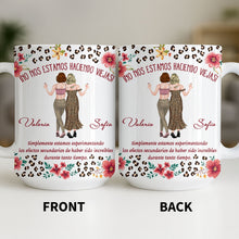 Load image into Gallery viewer, Personalized Best Friend Coffee Mug Custom Name Leopard Flowers Gift
