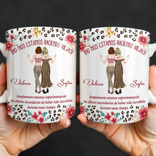 Load image into Gallery viewer, Personalized Best Friend Coffee Mug Custom Name Leopard Flowers Gift
