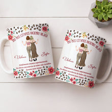 Load image into Gallery viewer, Personalized Best Friend Coffee Mug Custom Name Leopard Flowers Gift
