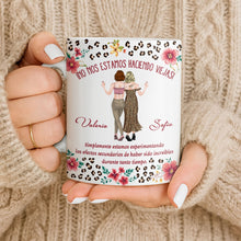 Load image into Gallery viewer, Personalized Best Friend Coffee Mug Custom Name Leopard Flowers Gift
