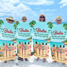 Load image into Gallery viewer, Personalized Beach Towel Custom Name Best Friend Gift for Summer
