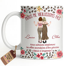 Load image into Gallery viewer, Personalized Floral Leopard Print Coffee Mug Custom Gift for Best Friends
